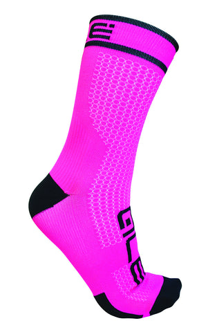 ALE H-Comb Power High Cuff Socks - Pink and Black