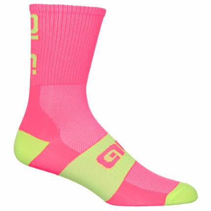 ALE Air Light High Cuff Socks - Pink and Yellow