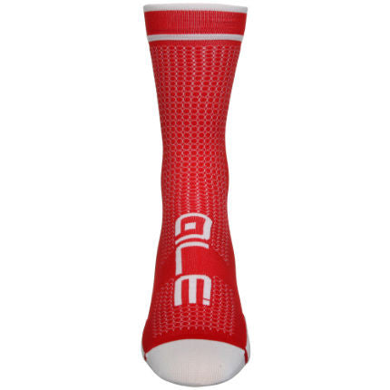 ALE H-Comb Power High Cuff Socks - Red and White