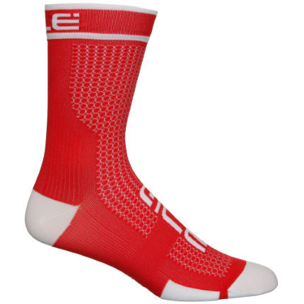 ALE H-Comb Power High Cuff Socks - Red and White