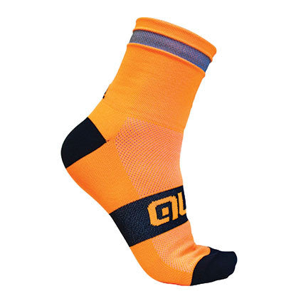 ALE Reflex Socks with Reflective Detail - Orange and Black