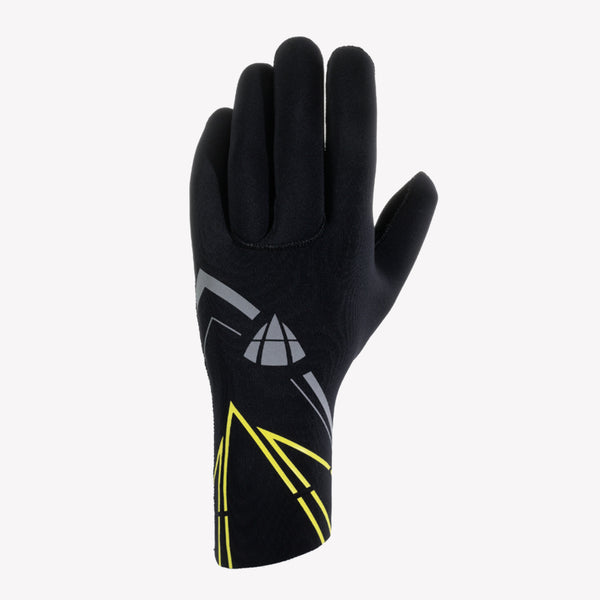 DIAMANTE WINTER NEOPRENE GLOVES - YELLOW BLACK
